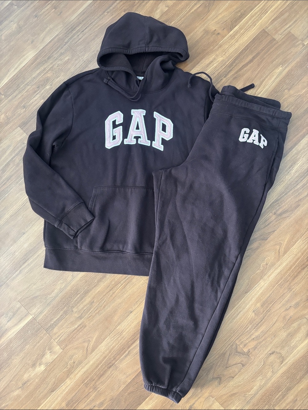 GAP Womens Matching Hoodie Sweatshirt and Pants Set Brown Turkish Coffee Size L